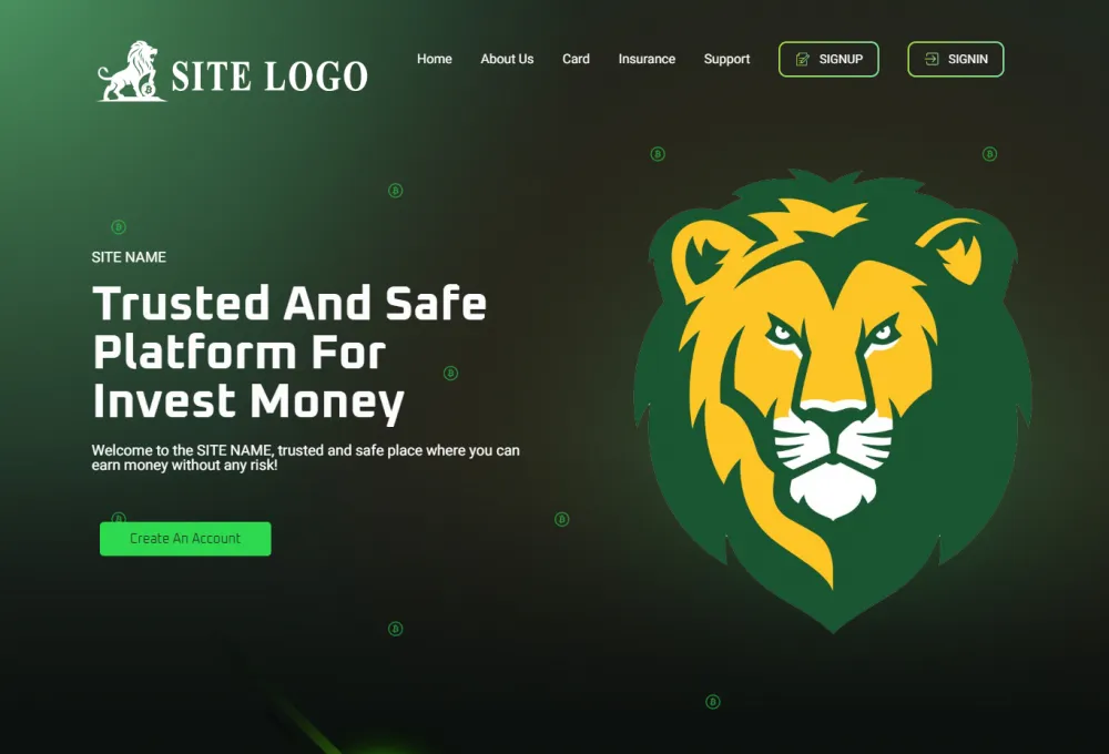 HYIP zhrt Investment Template 445 Design
