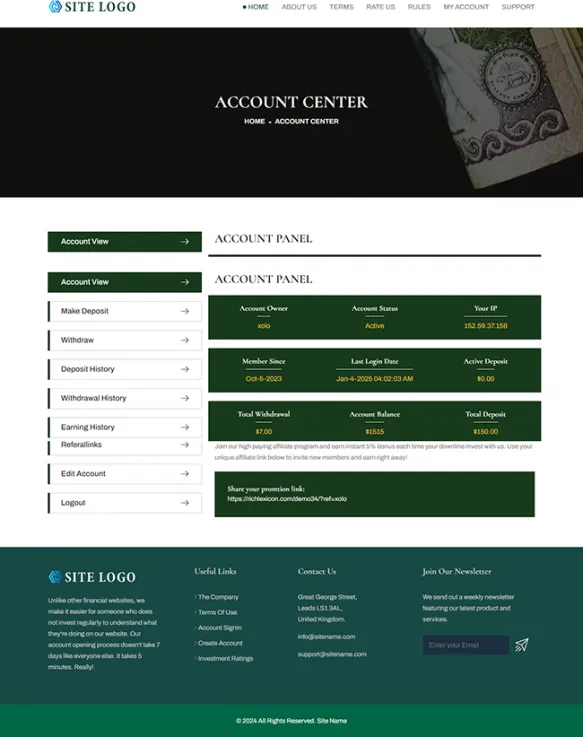 Investment Template 2 Page