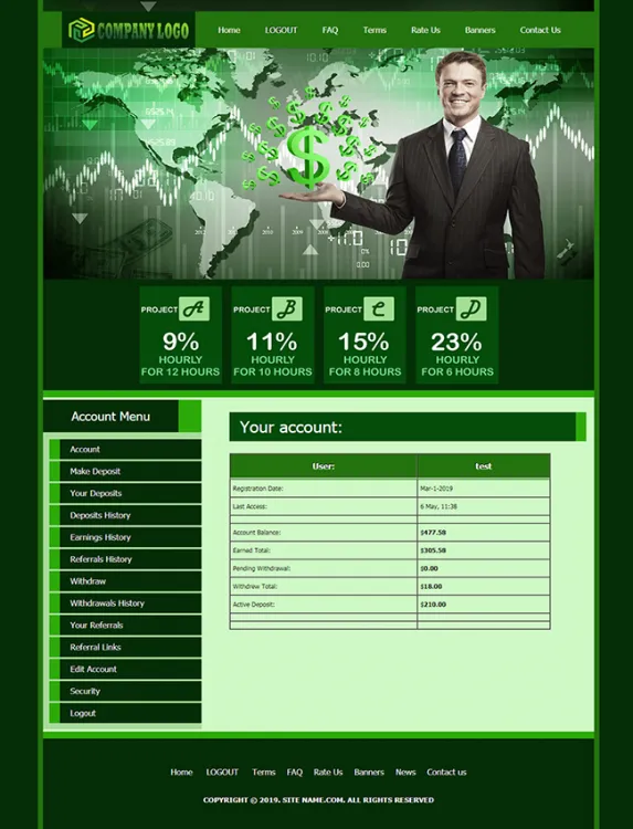 Investment Template 2 Page