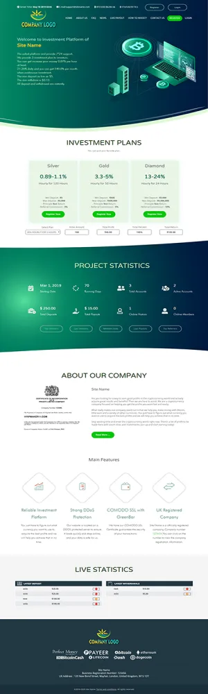 HYIP zhrt Investment Template 47 Design
