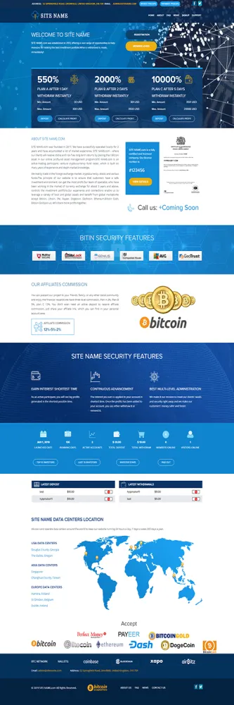 HYIP zhrt Investment Template 54 Design