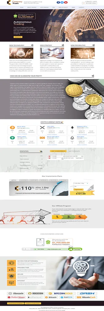 HYIP zhrt Investment Template 55 Design