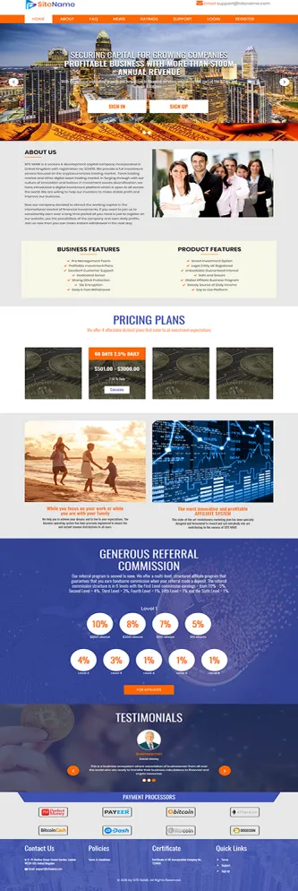 HYIP zhrt Investment Template 56 Design