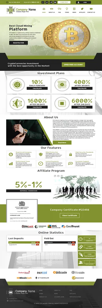 HYIP zhrt Investment Template 57 Design