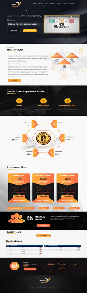 HYIP zhrt Investment Template 63 Design