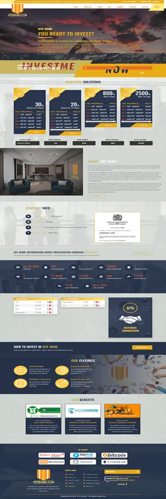 HYIP zhrt Investment Template 64 Design