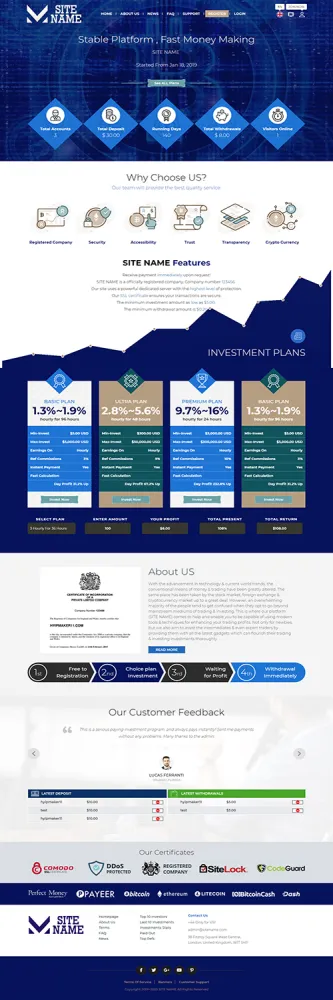 HYIP zhrt Investment Template 65 Design