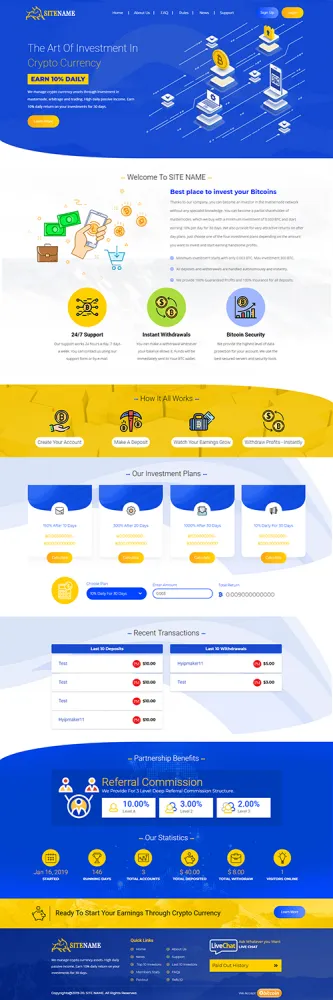 HYIP zhrt Investment Template 67 Design