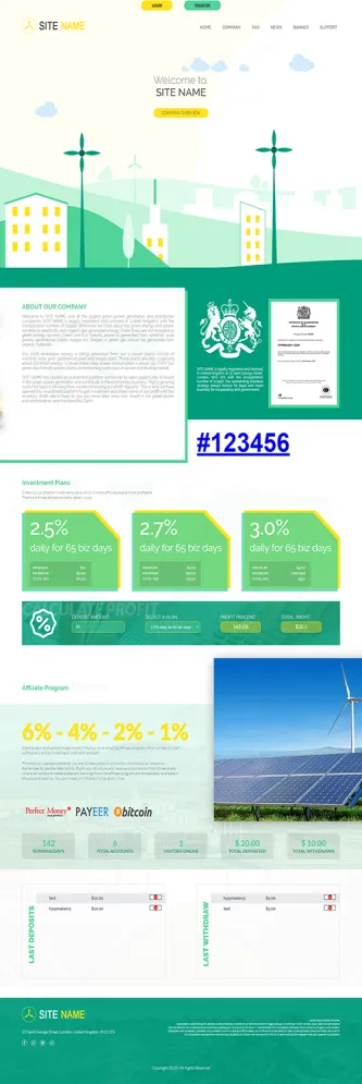 HYIP zhrt Investment Template 68 Design