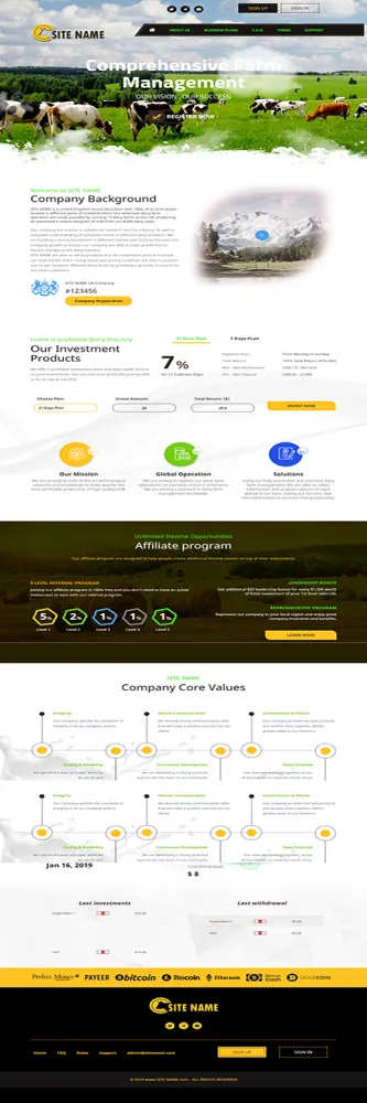 HYIP zhrt Investment Template 71 Design