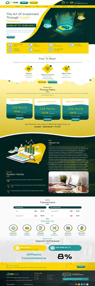HYIP zhrt Investment Template 73 Design