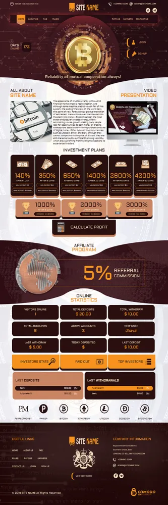 HYIP zhrt Investment Template 78 Design