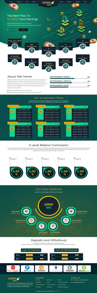 HYIP zhrt Investment Template 79 Design
