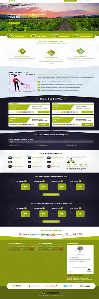 HYIP zhrt Investment Template 80 Design