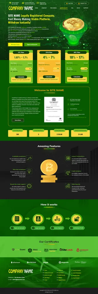 HYIP zhrt Investment Template 81 Design