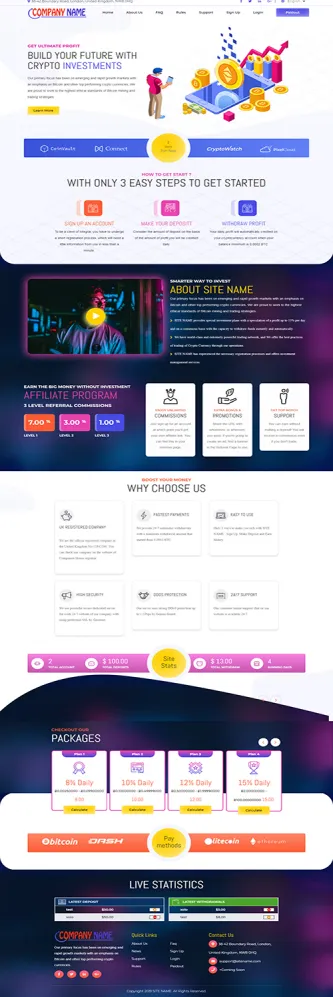 HYIP zhrt Investment Template 82 Design