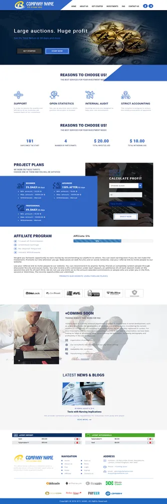 HYIP zhrt Investment Template 83 Design