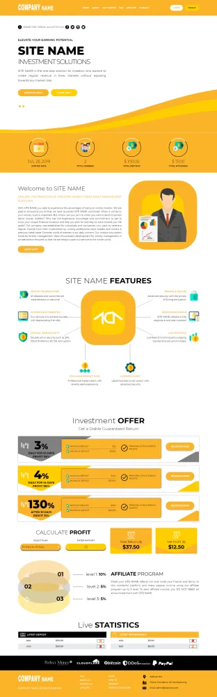 HYIP zhrt Investment Template 86 Design