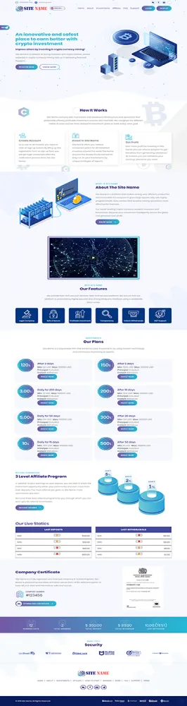 HYIP Zhrt Investment Template 9 Design