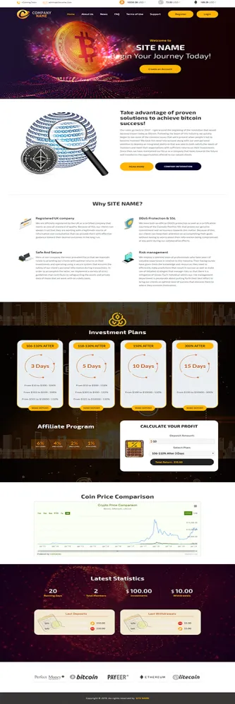 HYIP zhrt Investment Template 93 Design