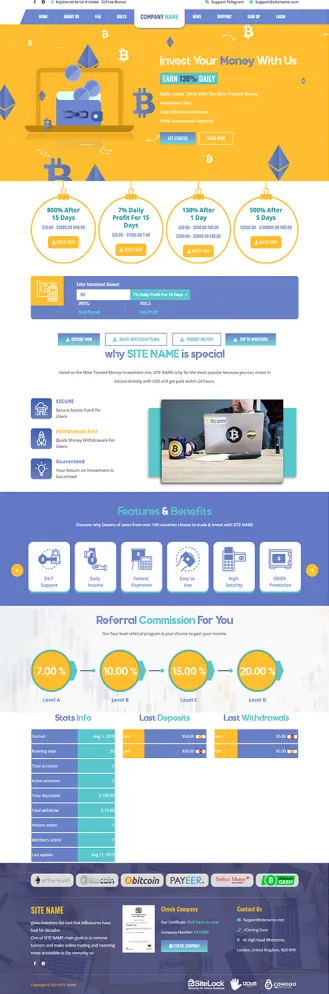 HYIP zhrt Investment Template 94 Design