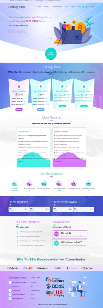 HYIP zhrt Investment Template 95 Design