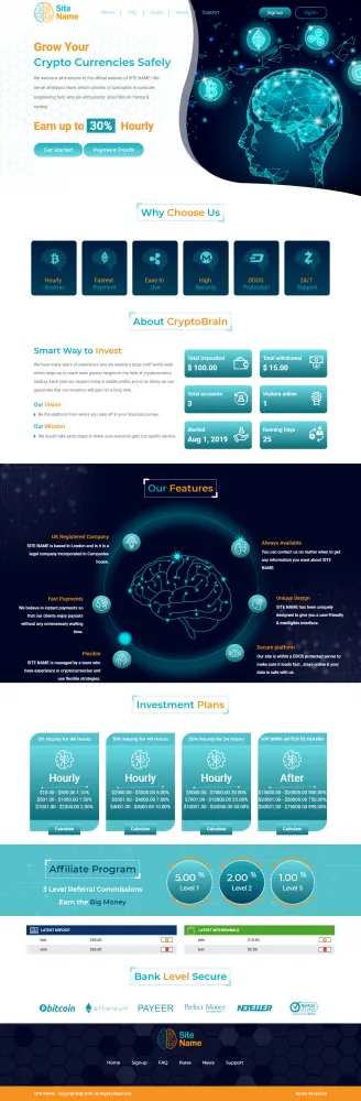 HYIP zhrt Investment Template 97 Design