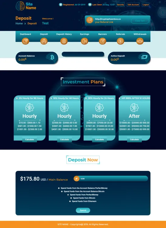 Investment Template 3 Page