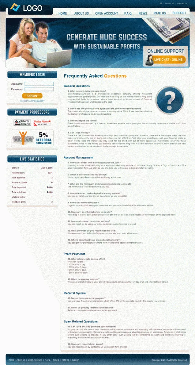Investment Template 10 Page
