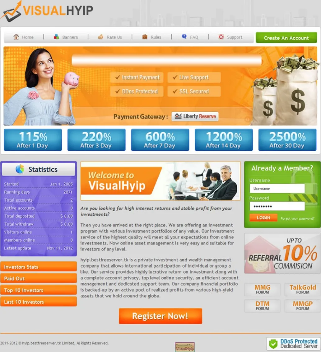 HYIP Zvpt Investment Template 1012 Design