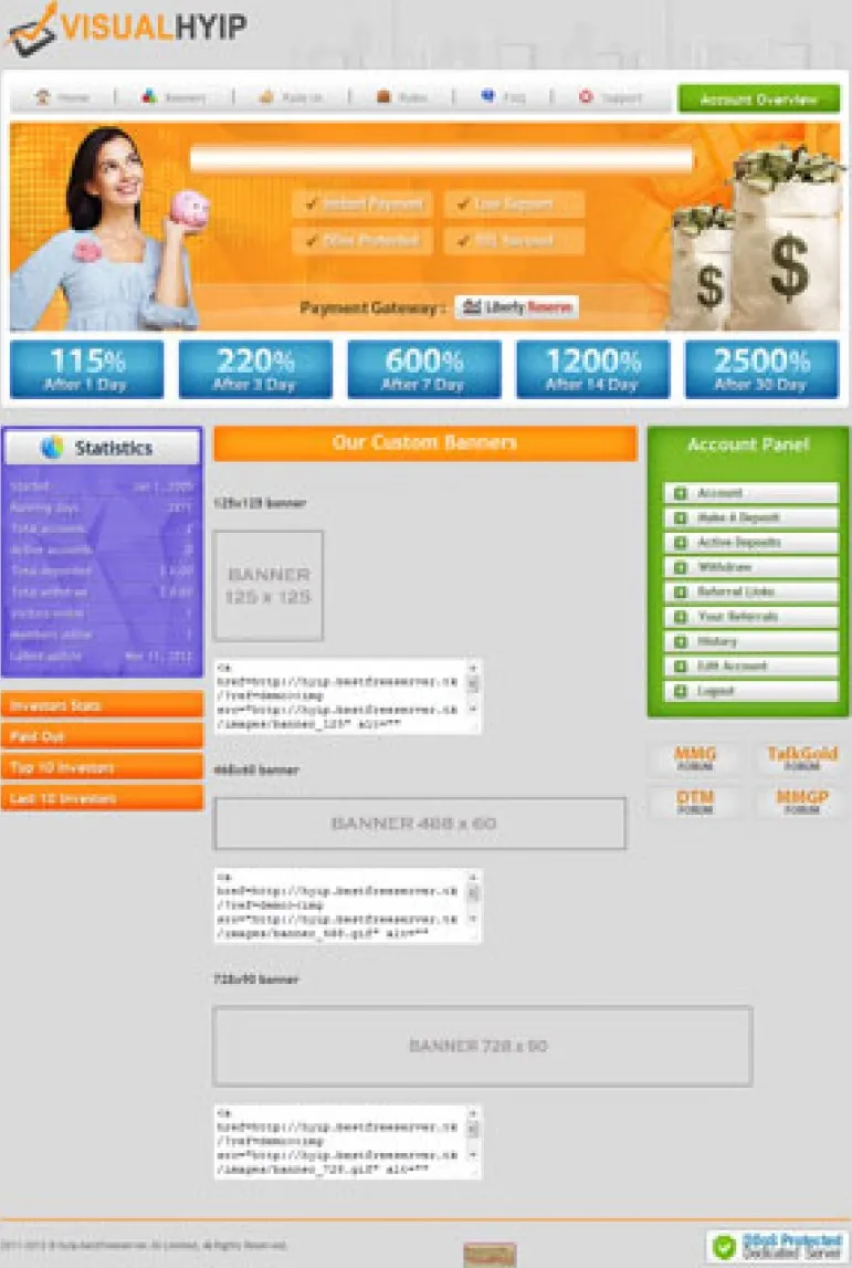 Investment Template 6 Page