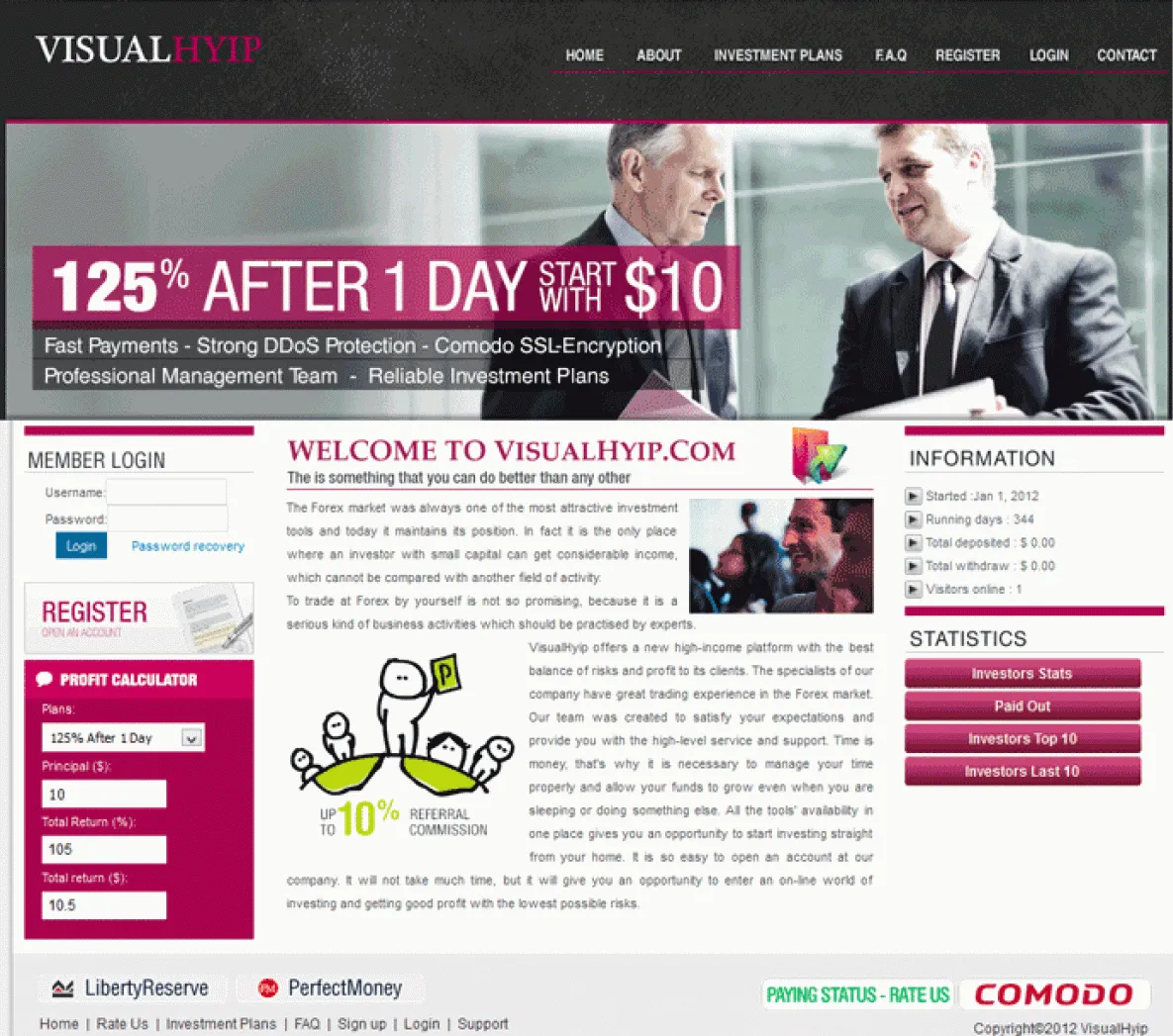 HYIP Zvpt Investment Template 1015 Design