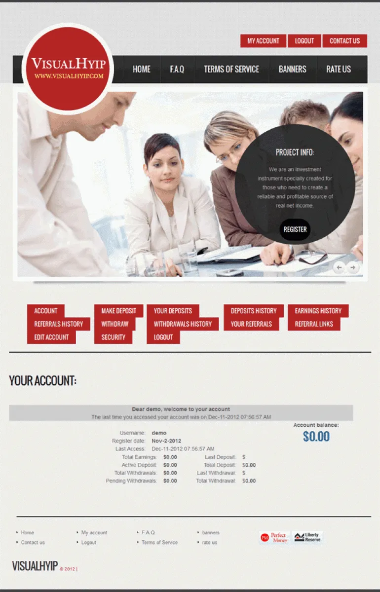 Investment Template 3 Page
