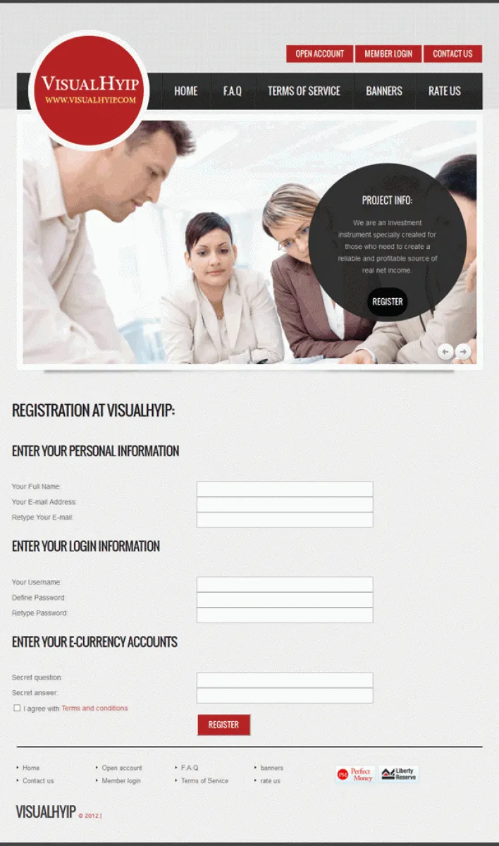 Investment Template 6 Page