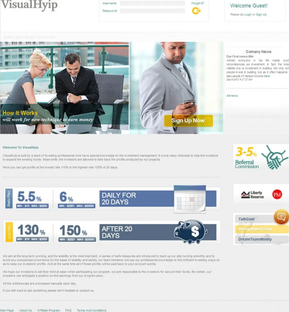 HYIP Zvpt Investment Template 1018 Design