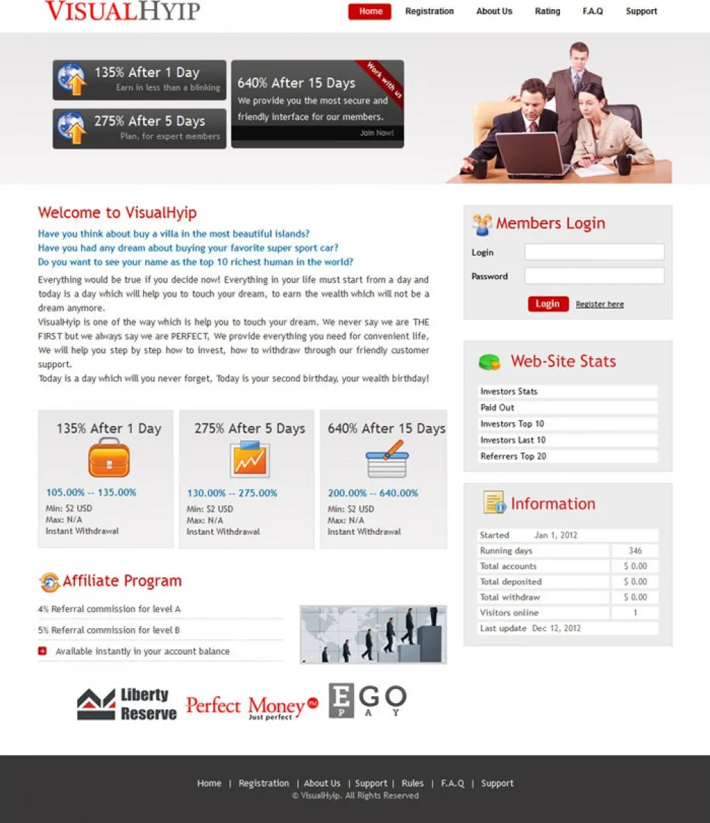 HYIP Zvpt Investment Template 1019 Design