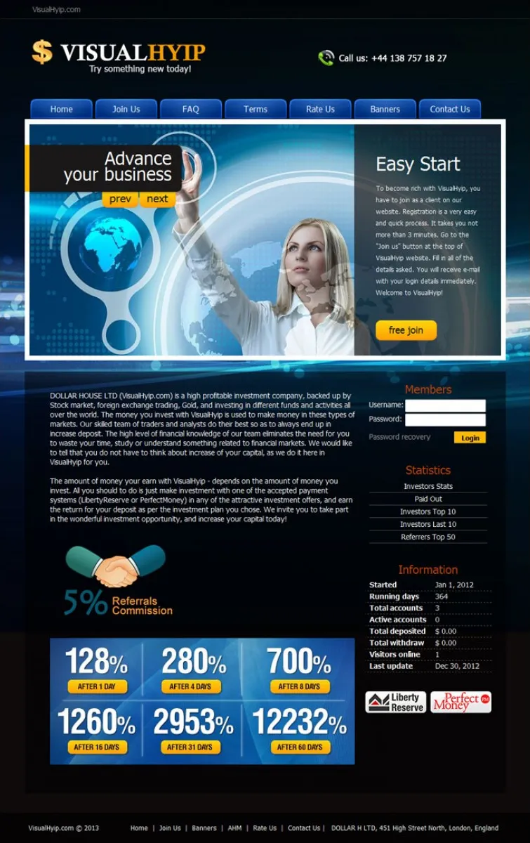 HYIP zvpt Investment Template 1024 Design
