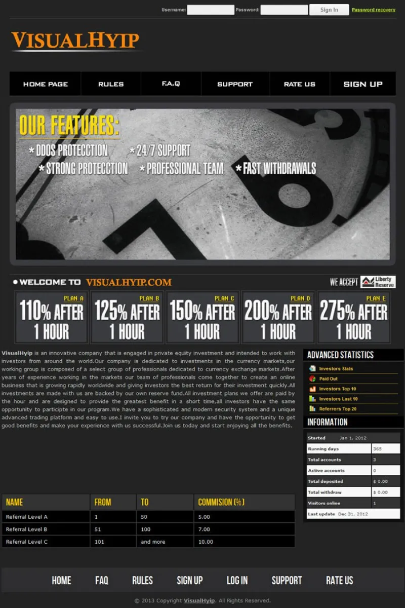 HYIP zvpt Investment Template 1025 Design