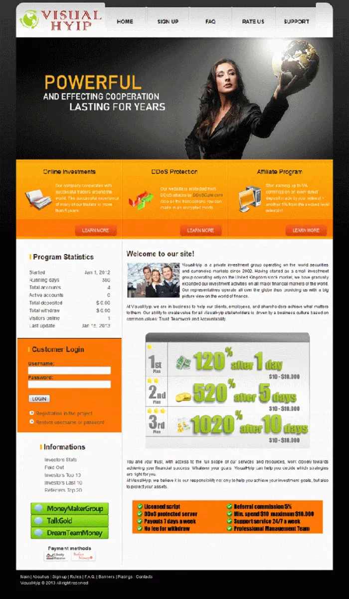 HYIP zvpt Investment Template 1026 Design