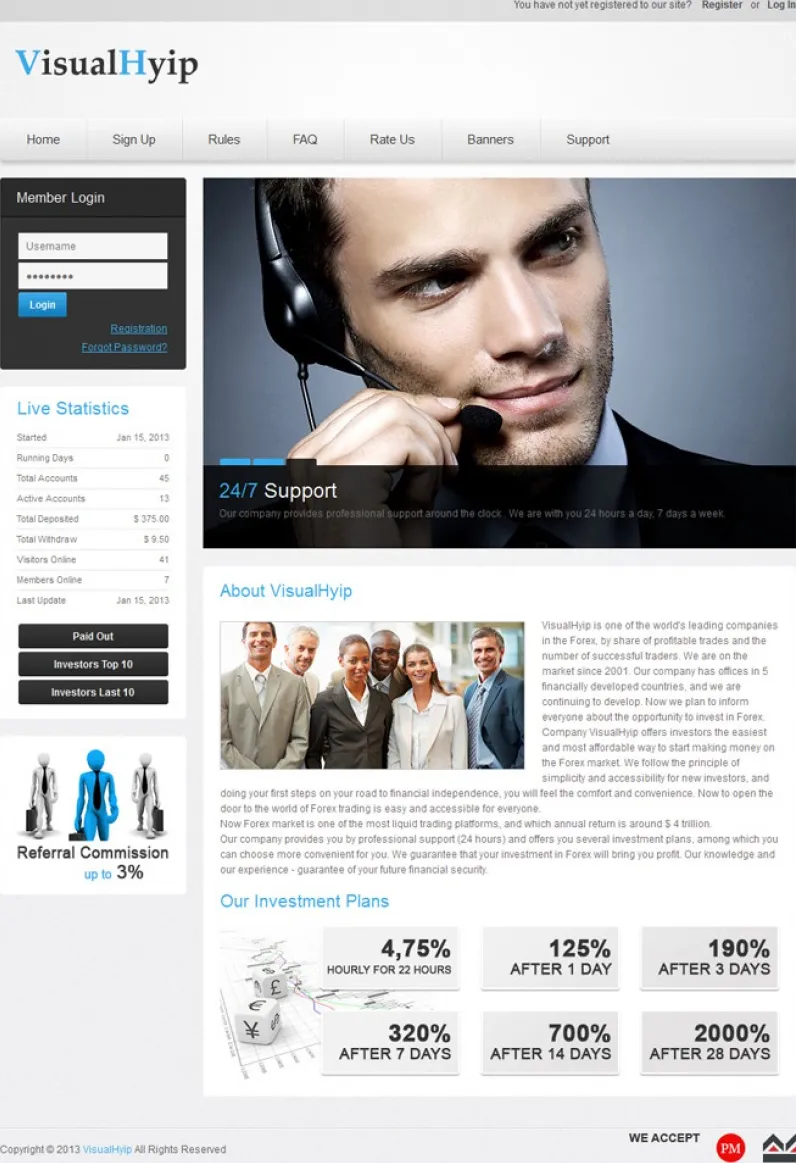 HYIP zvpt Investment Template 1029 Design