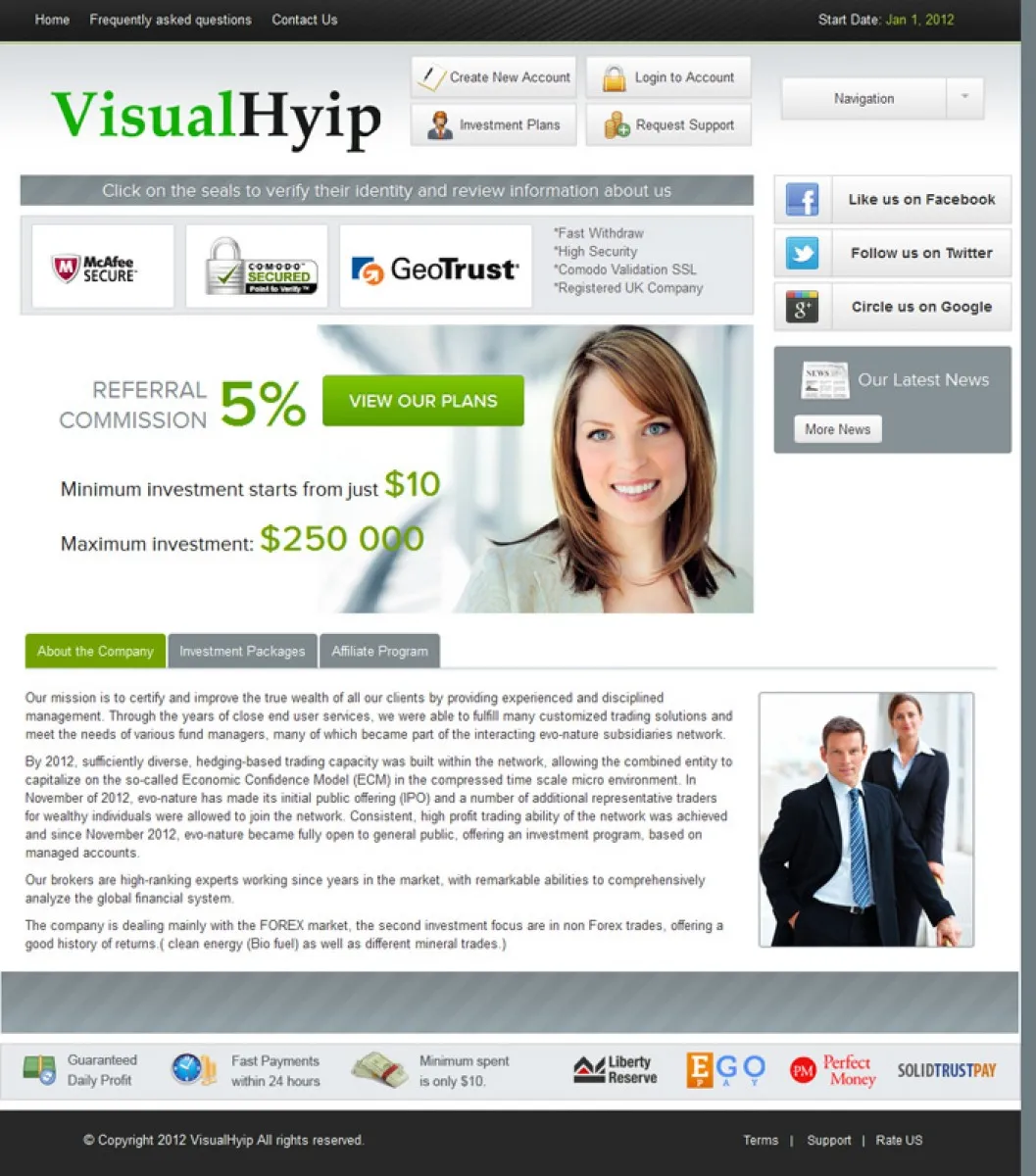 HYIP zvpt Investment Template 1030 Design