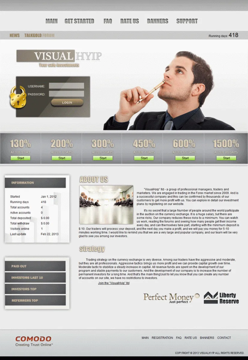 HYIP zvpt Investment Template 1033 Design