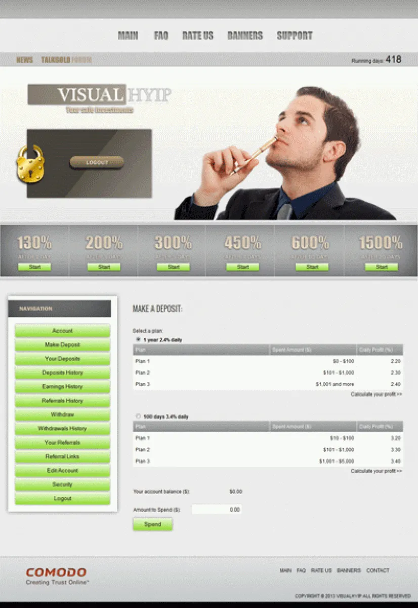 Investment Template 4 Page
