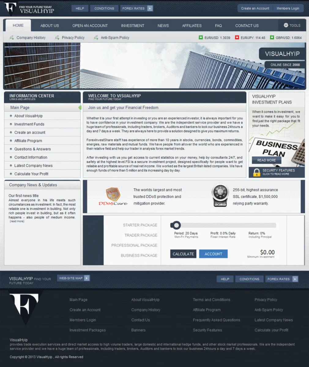 HYIP zvpt Investment Template 1036 Design