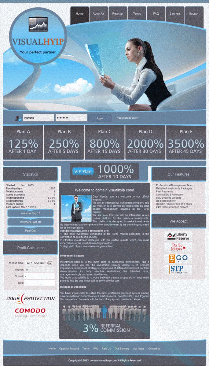HYIP zvpt Investment Template 1037 Design