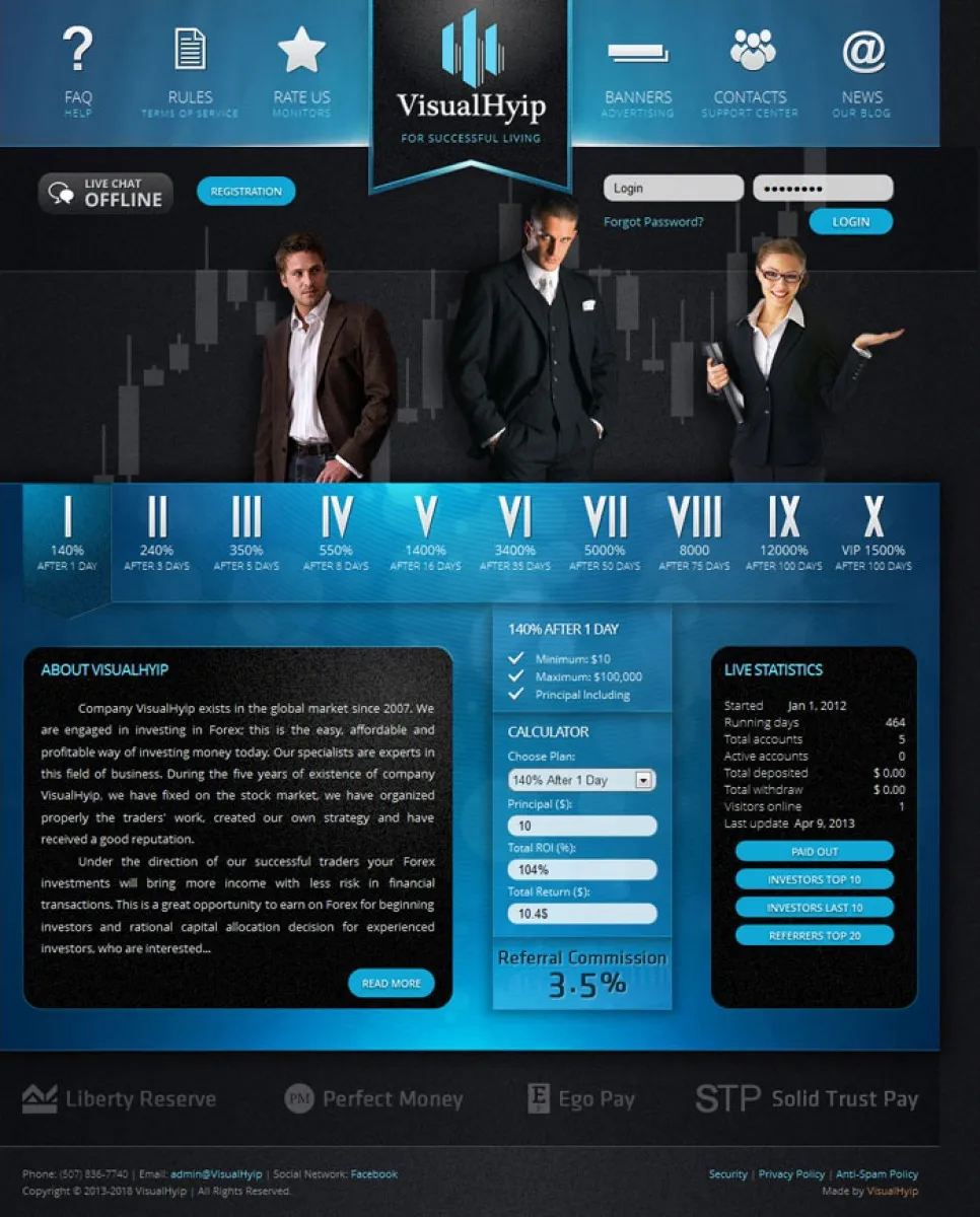 HYIP zvpt Investment Template 1041 Design