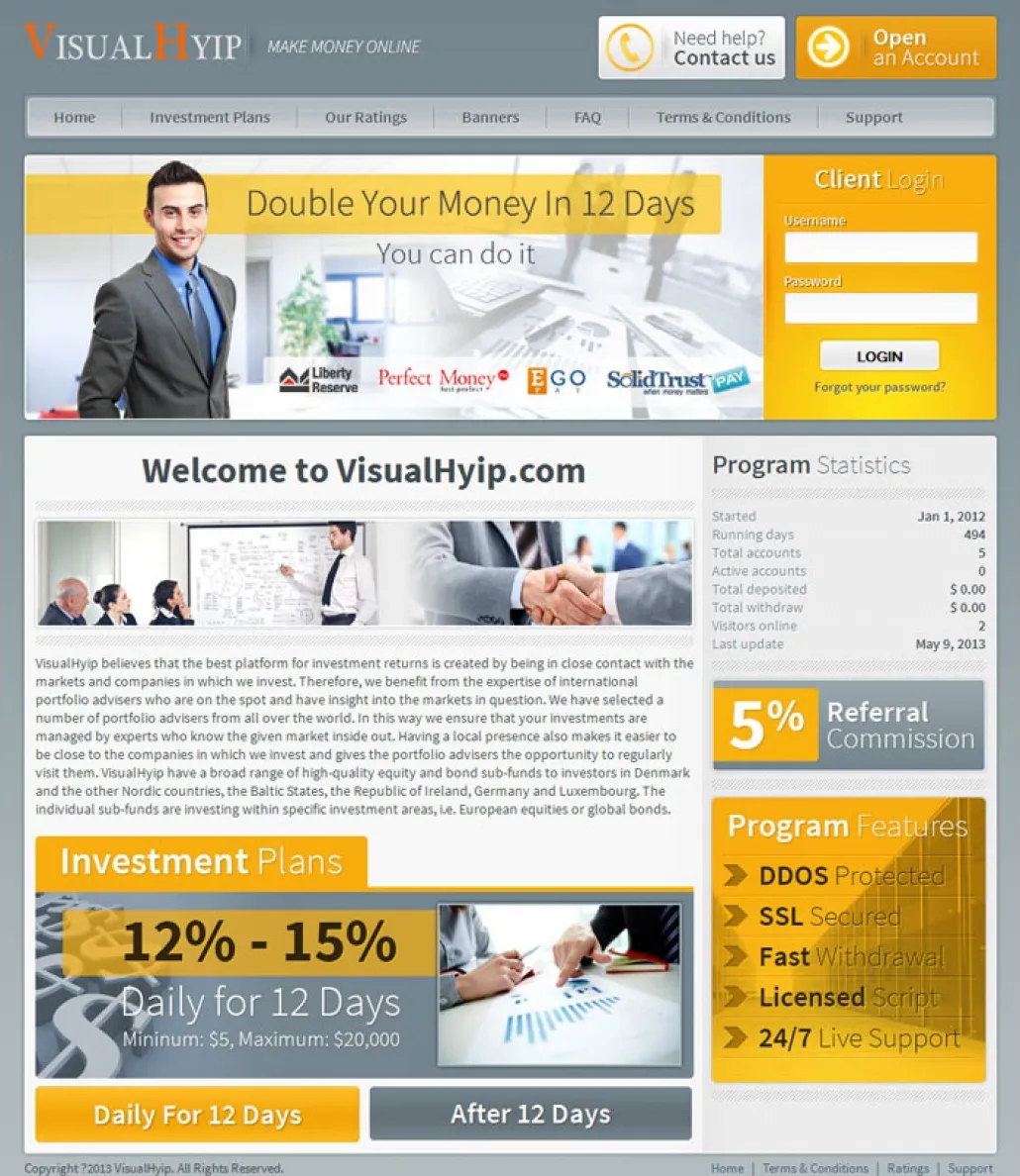 HYIP zvpt Investment Template 1047 Design