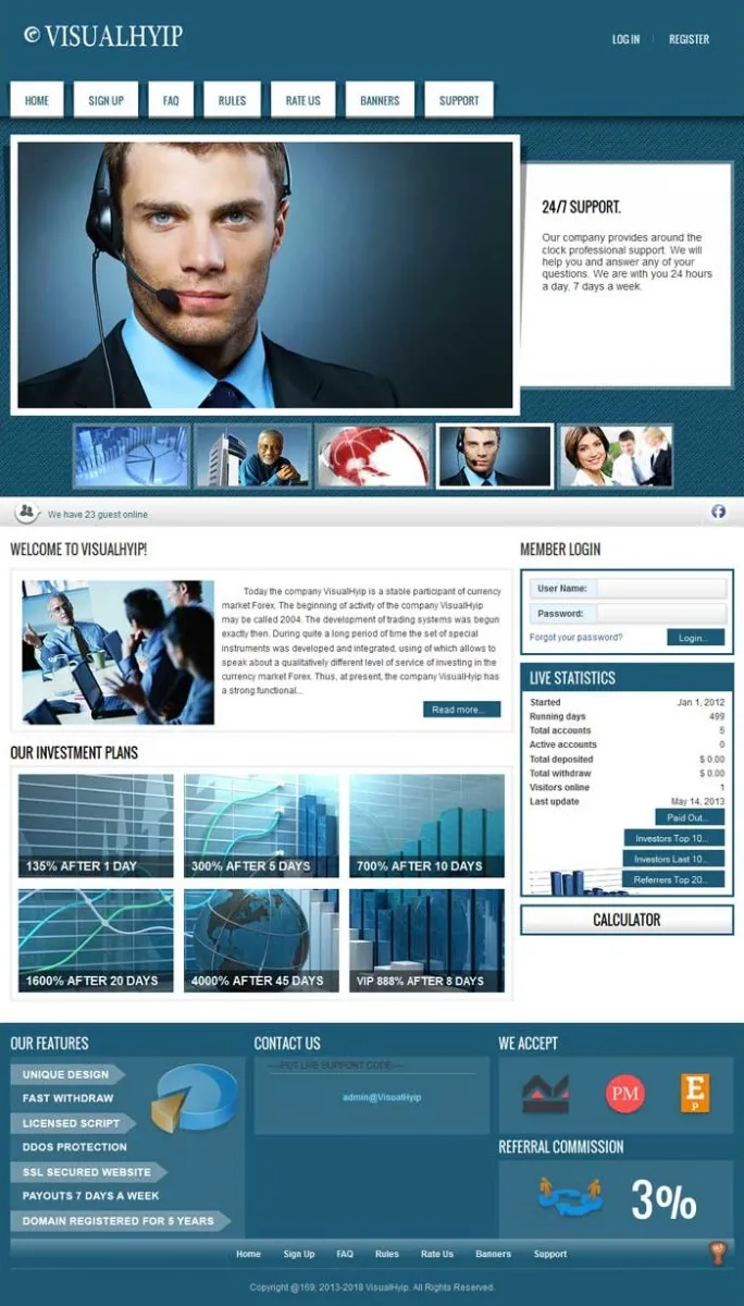 HYIP zvpt Investment Template 1049 Design