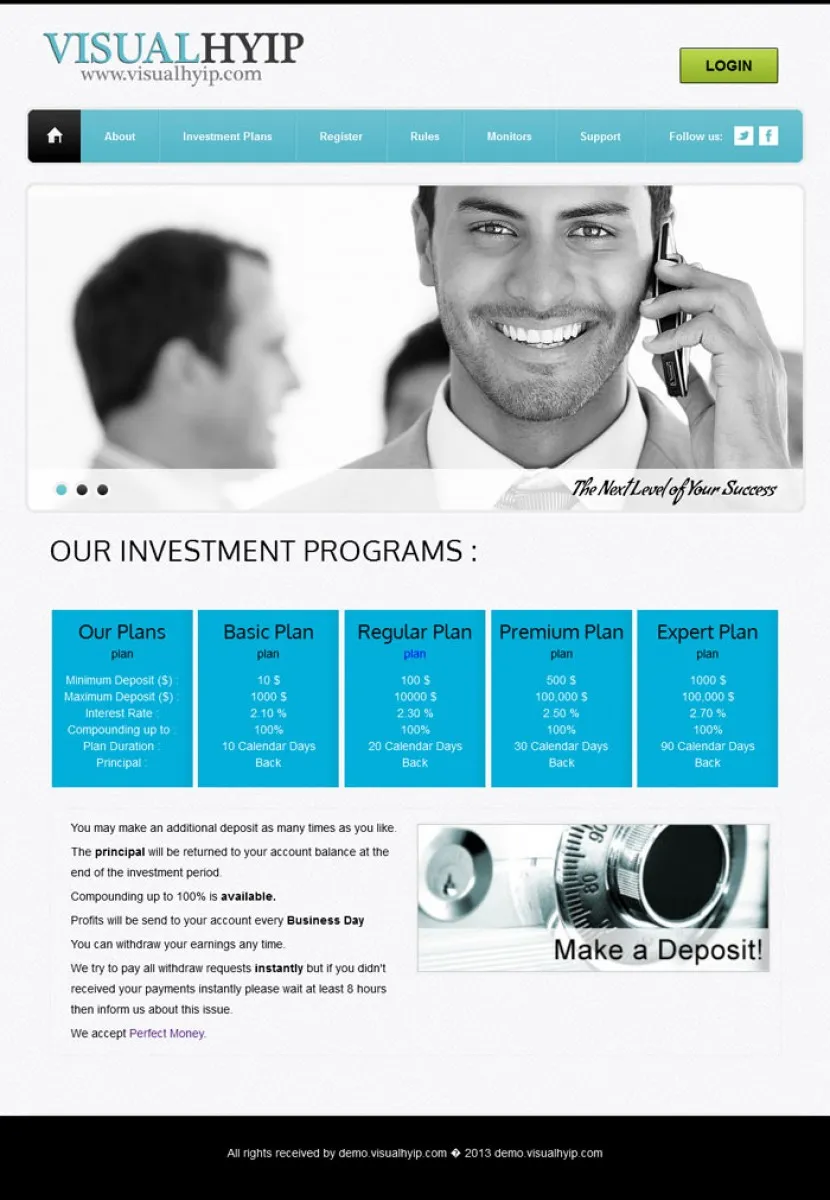 Investment Template 2 Page