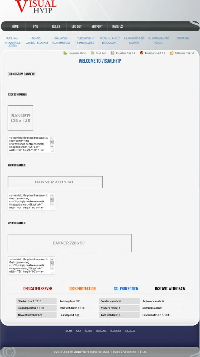 Investment Template 6 Page